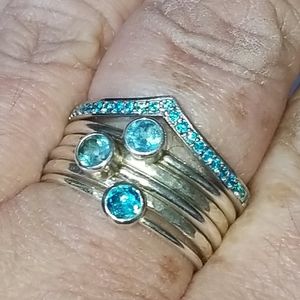 .925 SHADES OF BLUE RINGS
